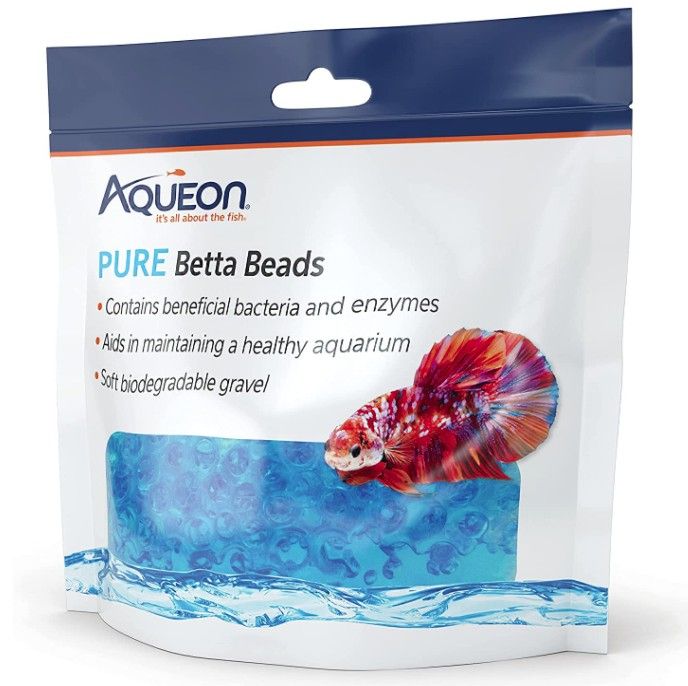Picture of Aqueon AU00178 Pure Betta Beads, Blue