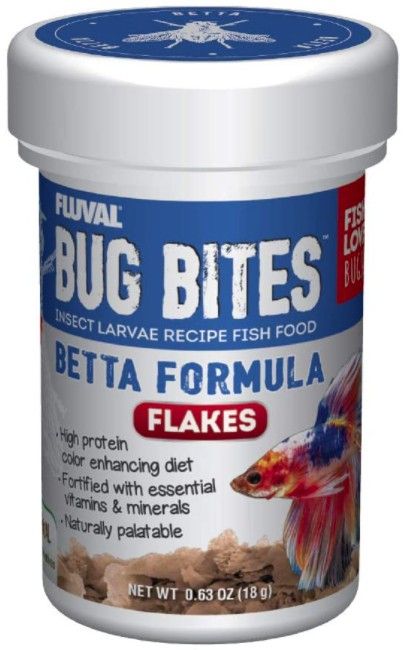 Picture of Fluval XA7366 0.63 oz Bug Bites Betta Formula Flakes Fish Food
