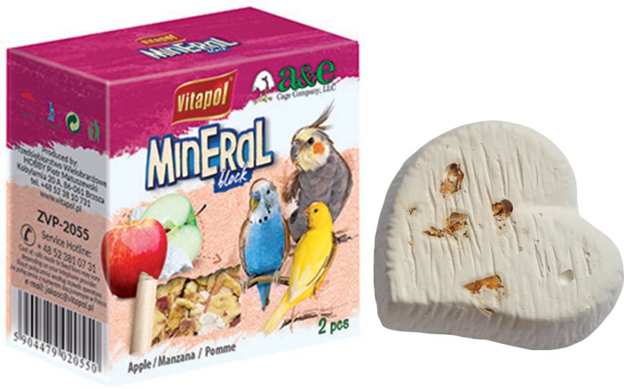 Picture of AE Cage AE00424 Apple Infused Bird Mineral Block - 2 Count