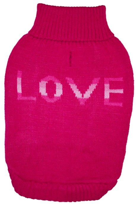Picture of Fashion Pet ST02592 True Love Dog Sweater&#44; Pink - Medium