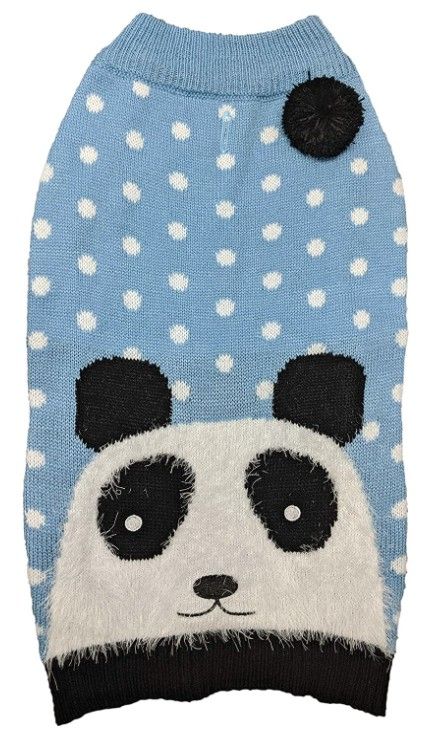 Picture of Fashion Pet ST02634 Panda Dog Sweater&#44; Blue - Small