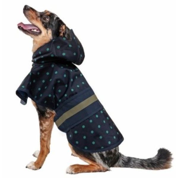 Picture of Fashion Pet ST02741 Polka Dot Dog Raincoat&#44; Navy - Small