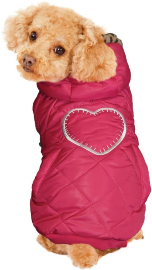 Picture of Fashion Pet ST02789 Girly Puffer Dog Coat, Pink - Medium