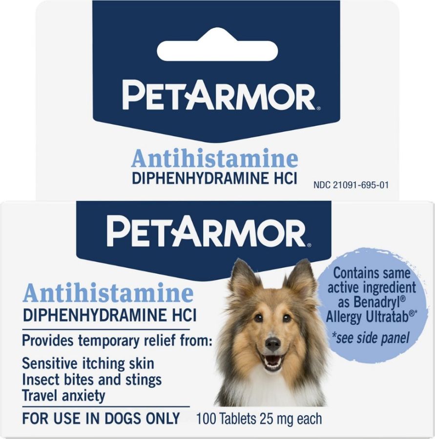 Picture of Petarmor SG02695 Dogs Antihistamine Medication for Allergies - 100 Count
