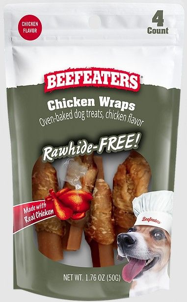Picture of Beefeaters BFE02516 Rawhide Free Oven Baked Chicken Wraps - 4 Count