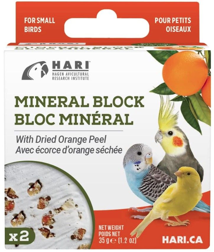 Picture of Hari XB82193 1.2 oz Orange Peel Mineral Block for Small Birds