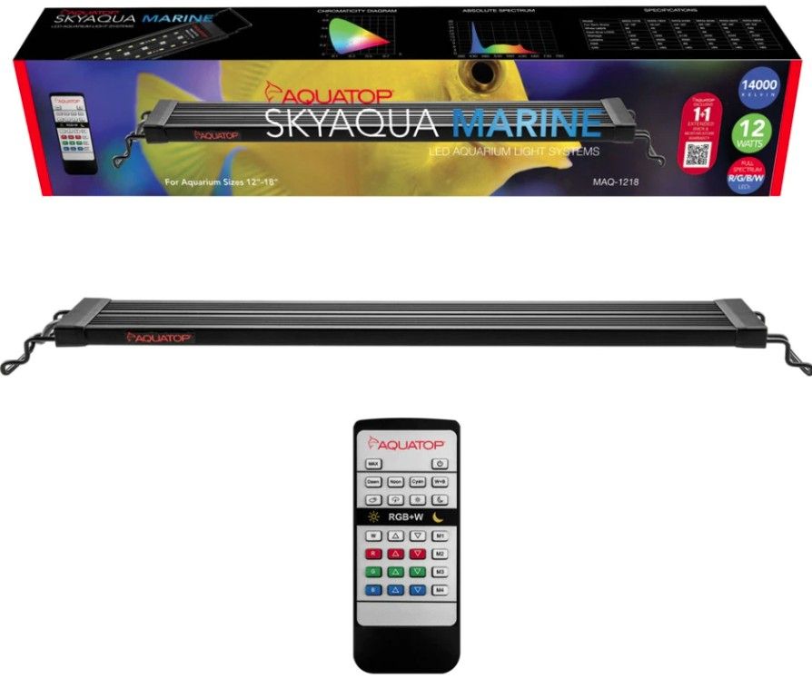 Picture of Aquatop AT01194 12-18 in. 14000K SkyAqua LED Aquarium Light Fixture