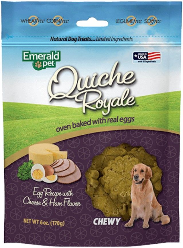 Picture of Emerald Pet EMR16705 6 oz Quiche Royal Ham & Cheese Treat for Dogs