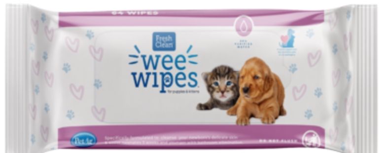 Picture of Fresh N Clean PA98206 Wee Wipes for Dog Puppies & Kittens - 64 Count