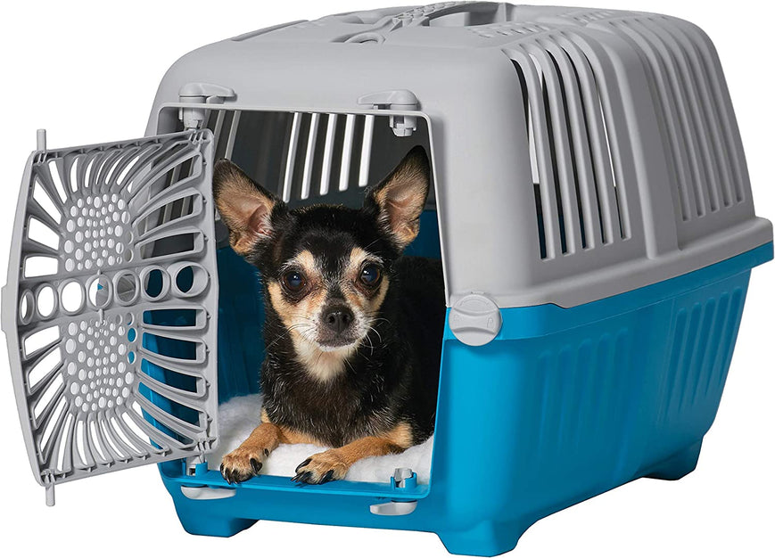 Picture of Mid West HY02491 Spree Plastic Door Travel Carrier Pet Kennel&#44; Blue - Extra Small