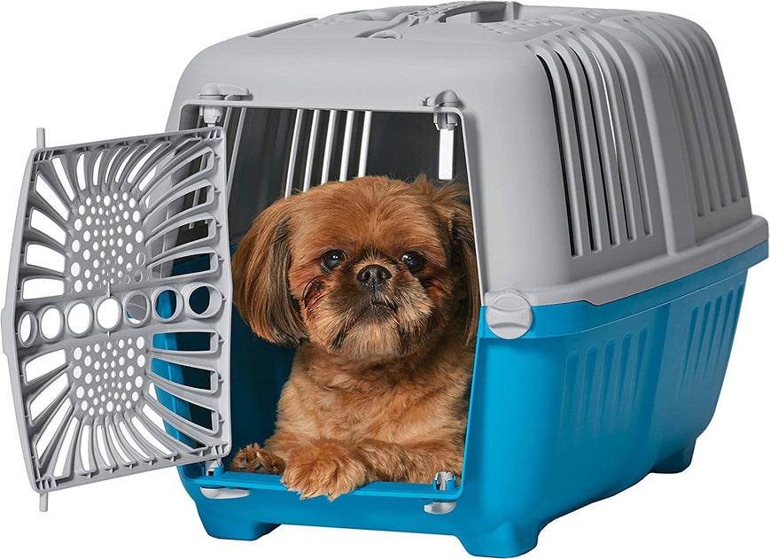 Picture of Mid West HY02492 Spree Plastic Door Travel Carrier Pet Kennel&#44; Blue - Small