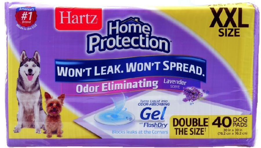Picture of Hartz HZ15480 Home Protection Lavender Scent Odor Eliminating Dog Pads - 2XL - 40 Count