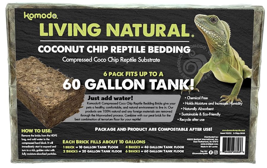 Picture of Komodo KO93353 Living Natural Coconut Chip Reptile Bedding Brick - 3 Count