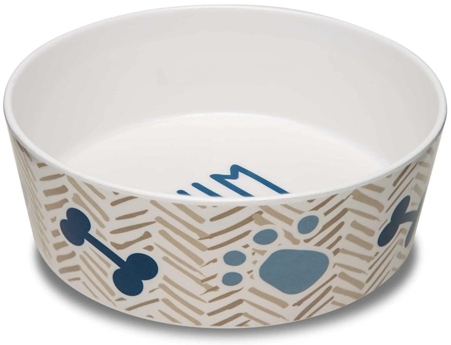 Picture of Loving Pets PC07152 Dolce Moderno Bowl - Yum Chevron Design - Small