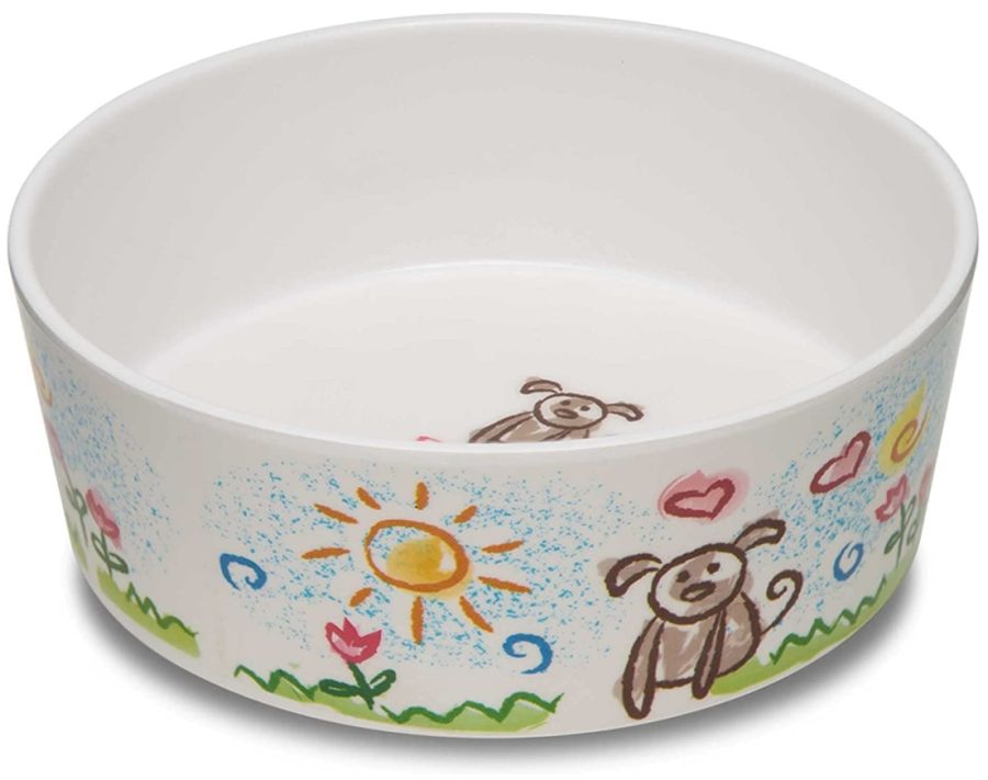 Picture of Loving Pets PC07155 Dolce Moderno Bowl - Puppy Forever Design - Large