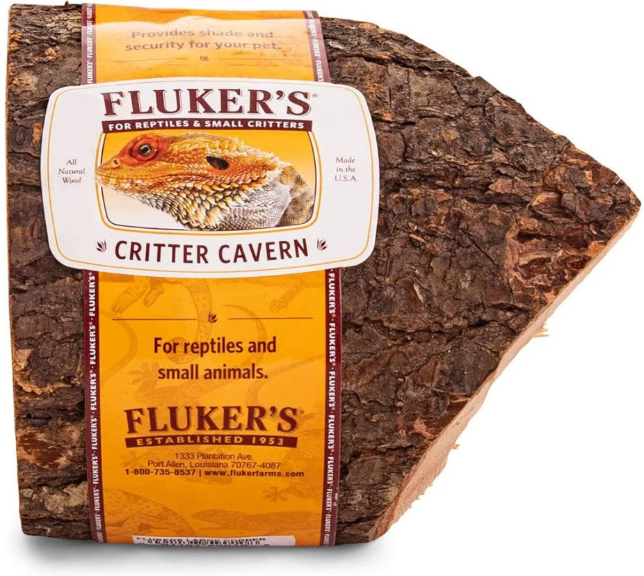 Picture of Flukers FK59010P Critter Cavern Corner Half-Log for Reptiles & Small Animals