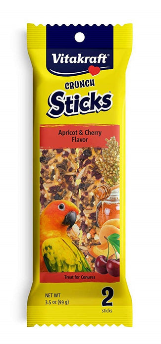 Picture of Vitakraft V31695M Crunch Sticks Apricot & Cherry Conure Treats for Birds