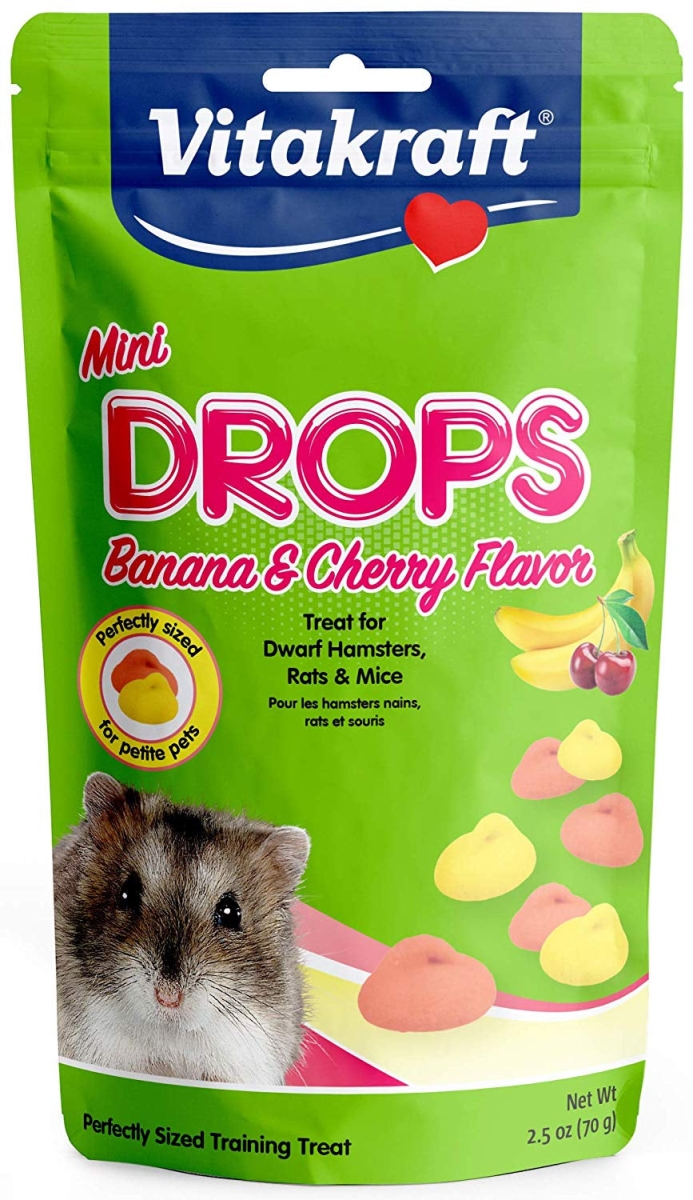 Picture of Vitakraft V35994M Mini Drops Treat for Hamsters&#44; Rats & Mice Banana & Cherry Flavor