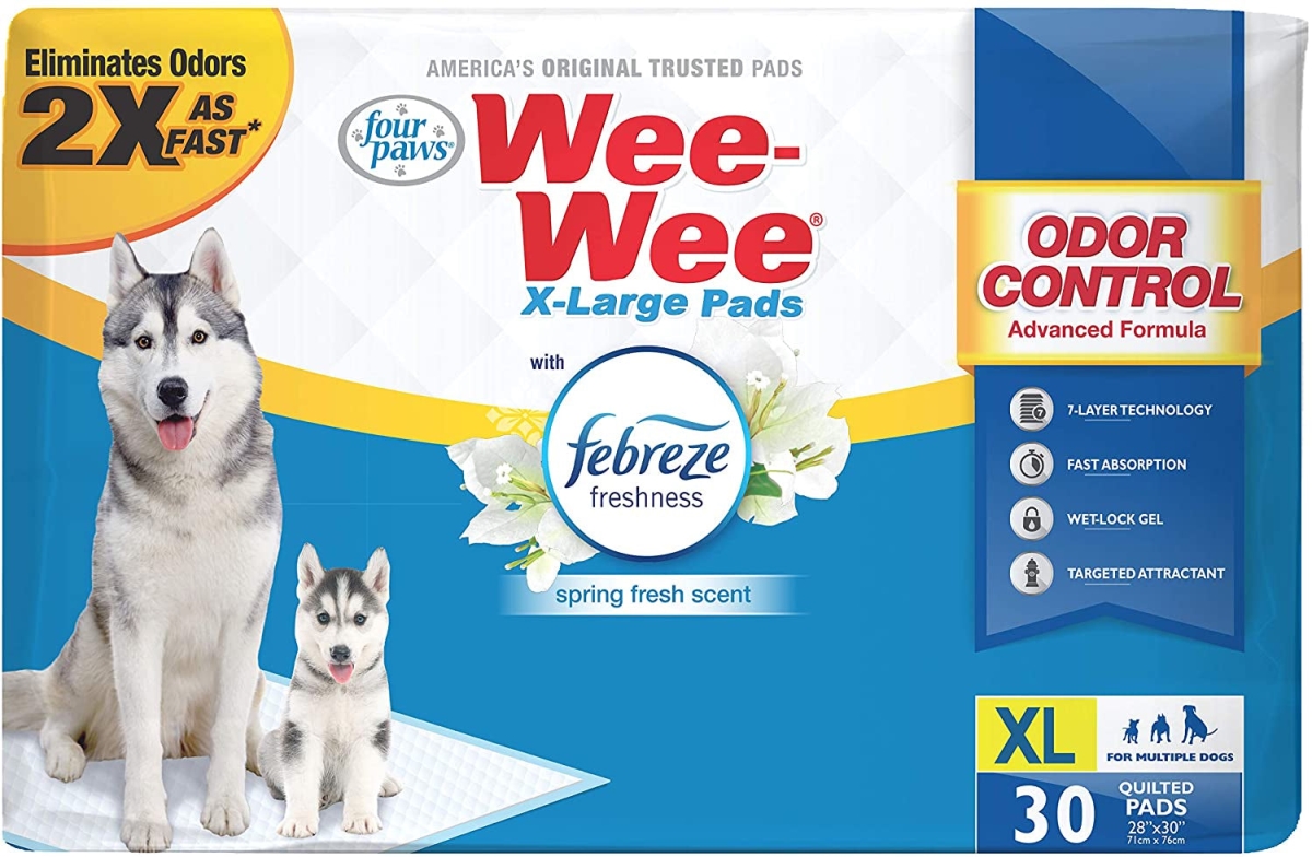 Picture of Four Paws FF97568N Wee Wee Odor Control Pads with Fabreeze Freshness - Extra Large