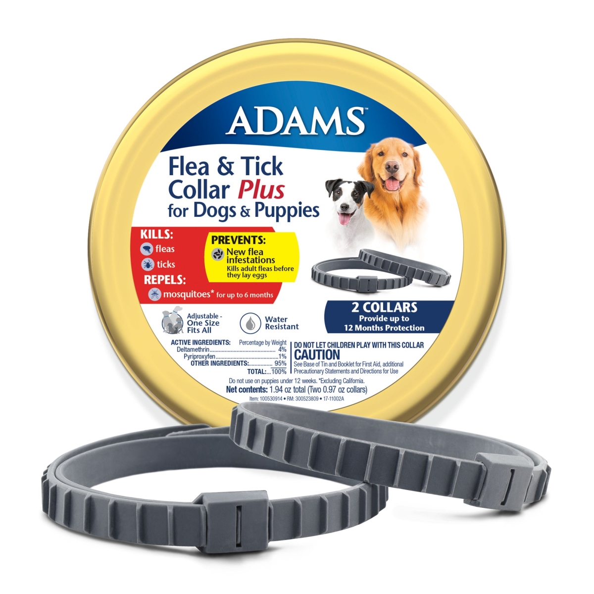 Picture of Adams PF00238N Flea & Tick Collar Plus for Dogs & Puppies
