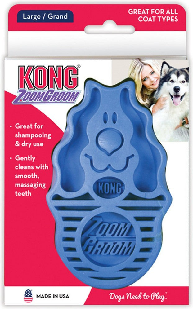 Picture of Kong J51111M Zoom Groom Brush for Dogs Boysenberry - Large