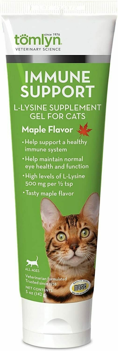 Picture of Tomlyn TM00522M Immune Support L-Lysine Supplement Gel for Cats Maple Flavor