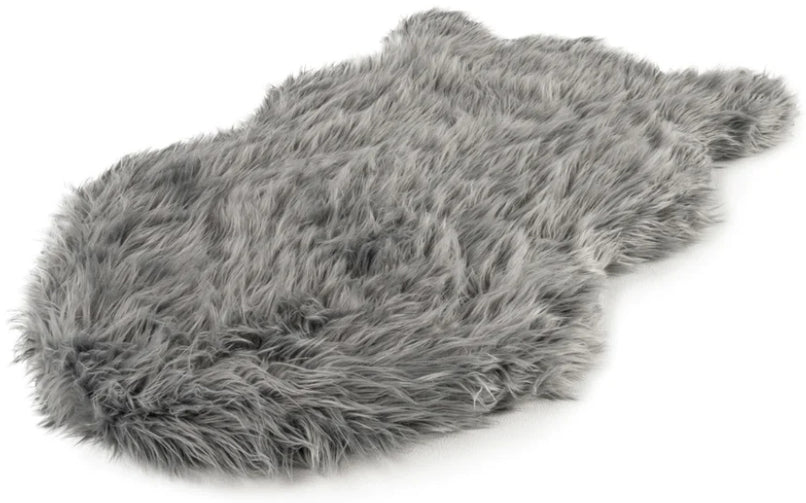 Picture of Paw PAW91166 PupRug Faux Fur Orthopedic Dog Bed&#44; Grey