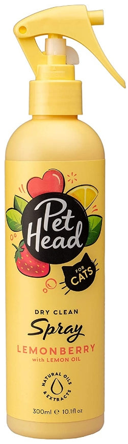 Picture of Pet Head AN90733M Dry Clean Spray for Cats Lemonberry with Lemon Oil