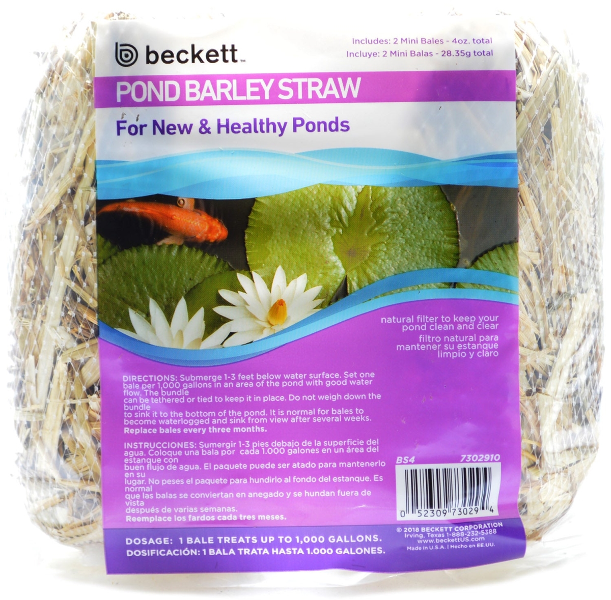 Picture of Beckett BK73029M Barley Straw for & Healthy Ponds