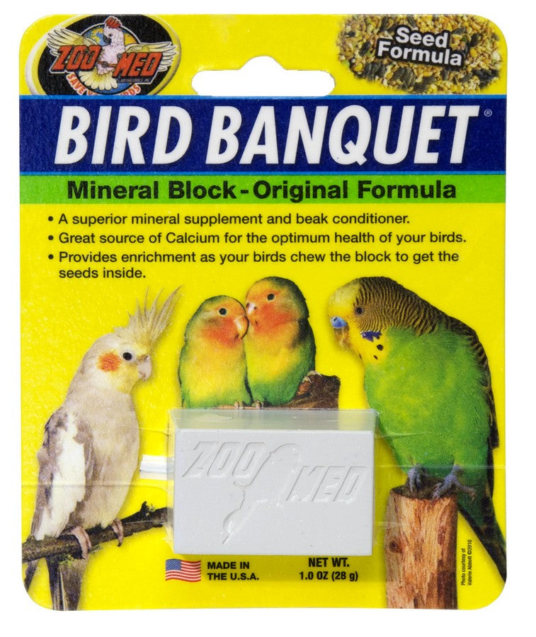 Picture of Zoo Med ZM11800M Bird Banquet Mineral Block Original Seed Formula