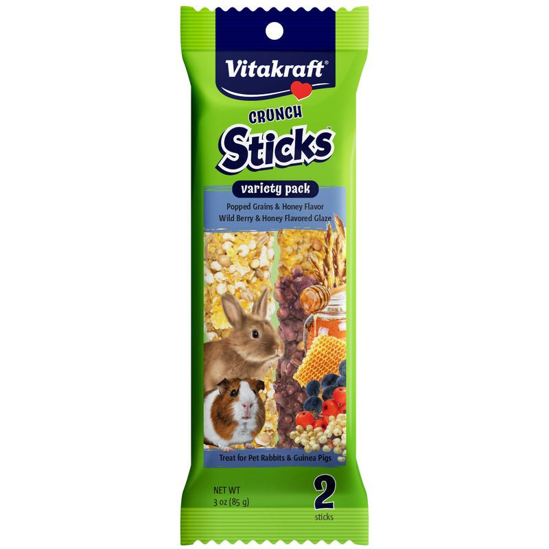 Picture of Vitakraft V31716M Crunch Sticks Variety Pack Rabbit & Guinea Pig Treats Popped Grains & Wild Berry