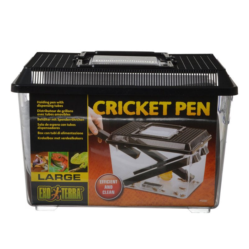 Picture of Exo Terra XPT2287M Cricket Pen Holds Crickets with Dispensing Tubes for Feeding Reptiles