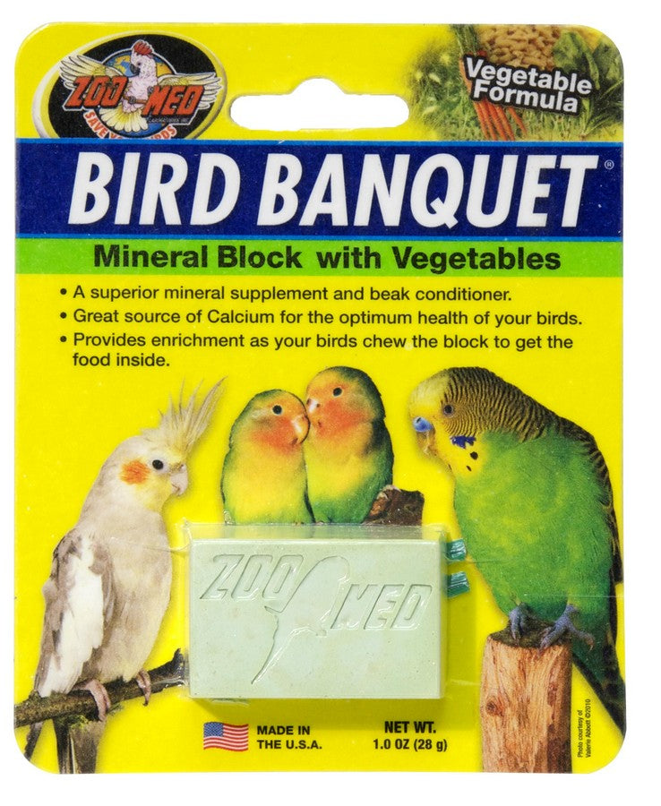 Picture of Zoo Med ZM11820M Bird Banquet Mineral Block with Vegetables