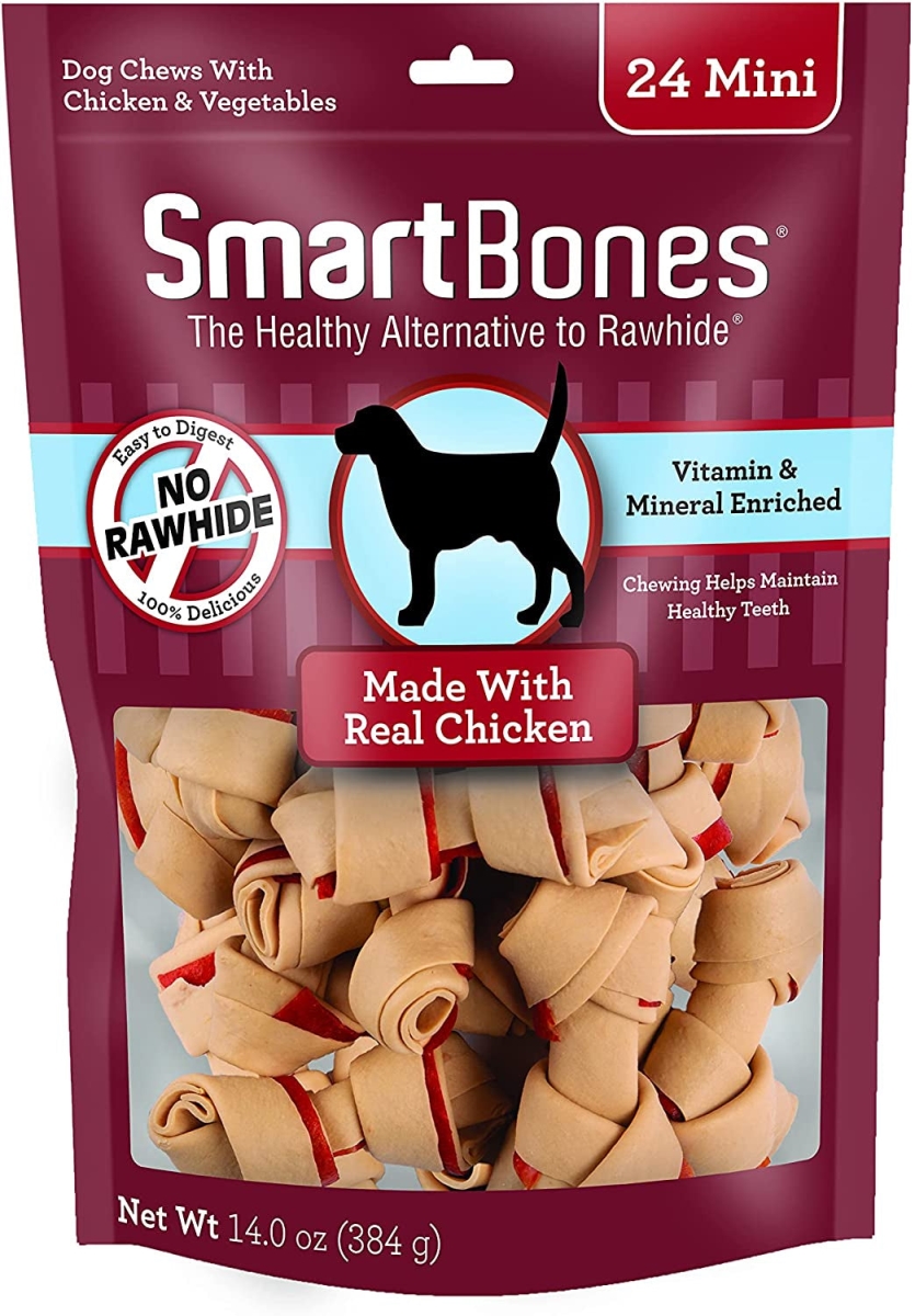 Picture of SmartBones SB00202P 14 oz Rawhide Free Mini Chicken Bones for Dogs