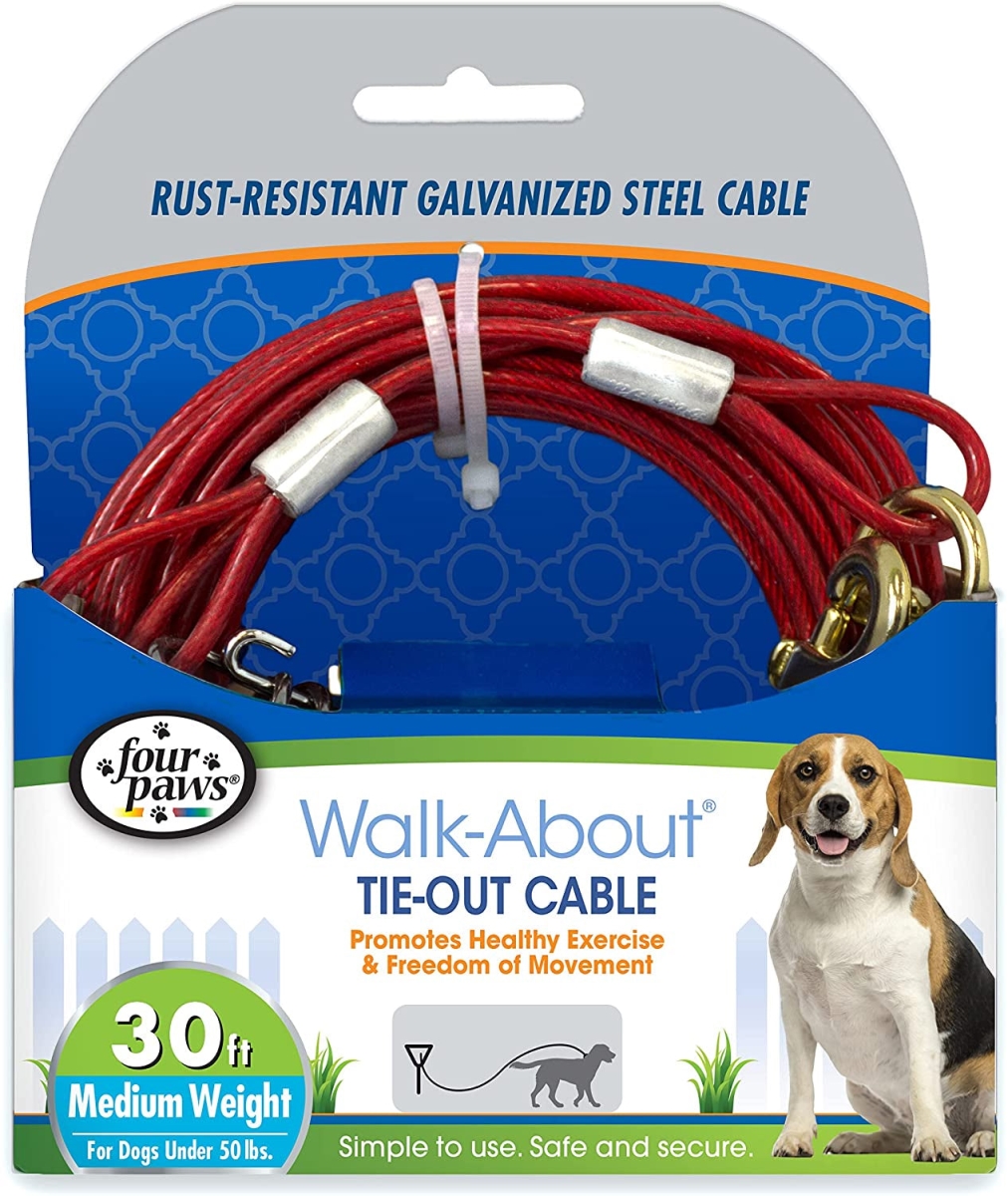 Picture of Four Paws FF85630P Walk About Tie Out Cable Weight for Dogs - Medium