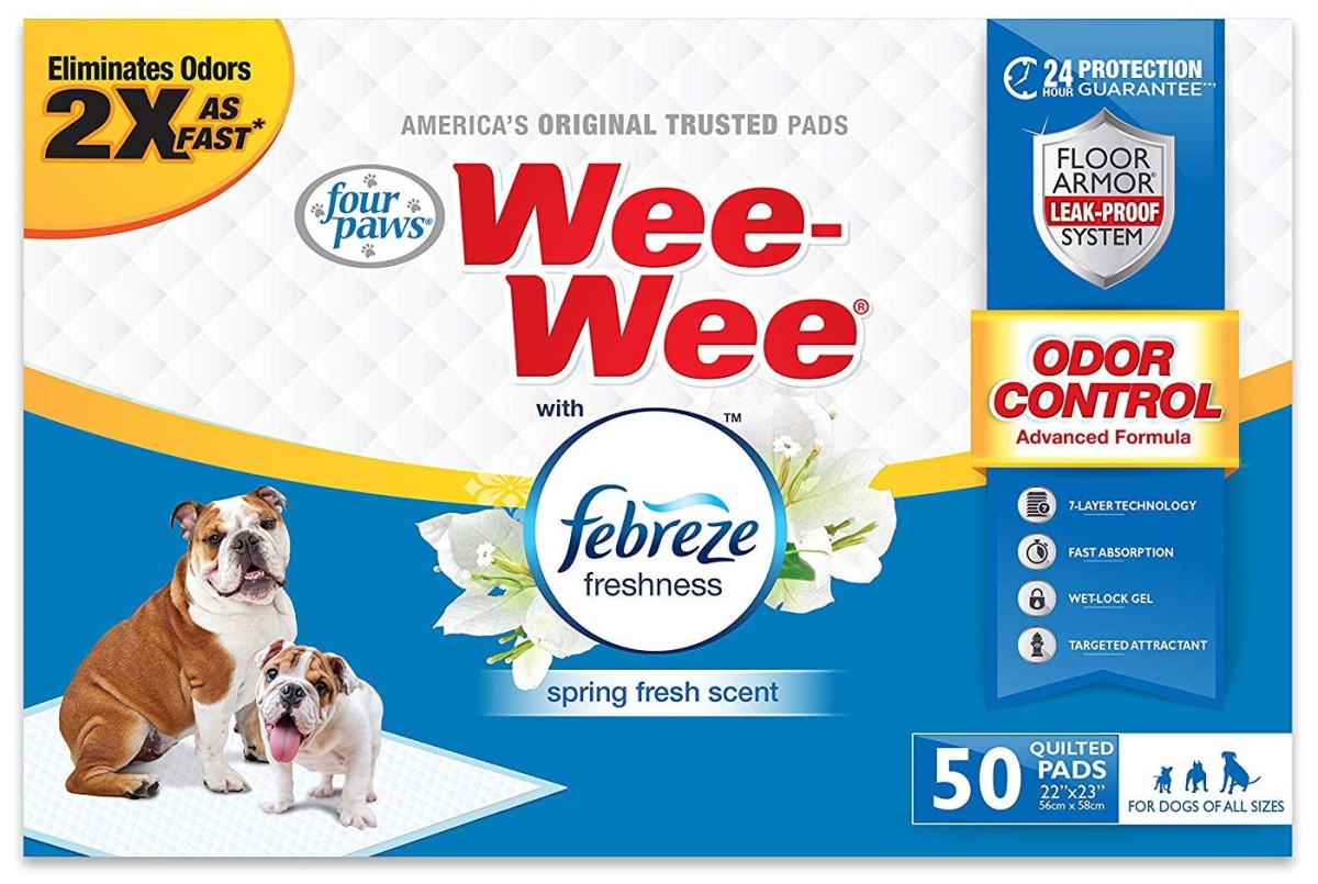 Picture of Four Paws FF97435N Wee Wee Odor Control Pad with Fabreeze Freshness
