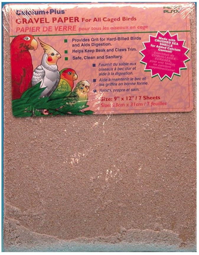 Picture of Penn Plax PP00291N Calcium Plus Gravel Paper for Caged Birds