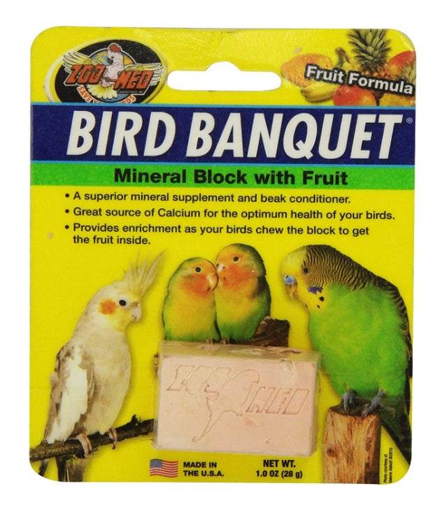 Picture of Zoo Med ZM11810M Zoo Med Bird Banquet Mineral Block with Fruit