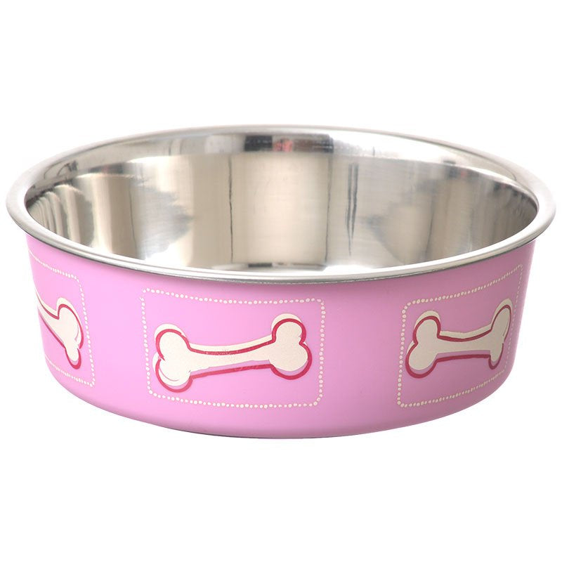 Picture of Loving Pets PC07510P Bella Bowl with Rubber Base Coastal Pink