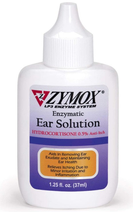 Picture of Zymox ZY21125M 1.25 oz Enzymatic Ear Solution with Hydrocortisone for Dog & Cat