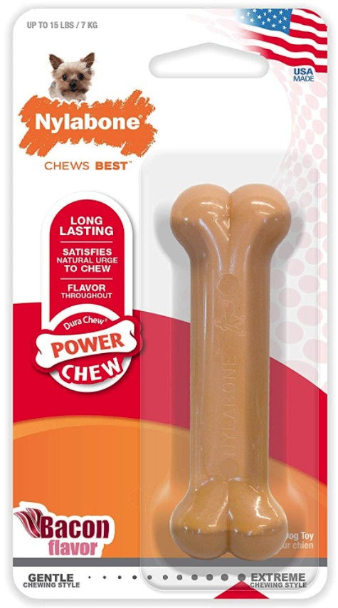 Picture of Nylabone U81621M Dura Dog Chew Bone&#44; Bacon Flavor - Petite