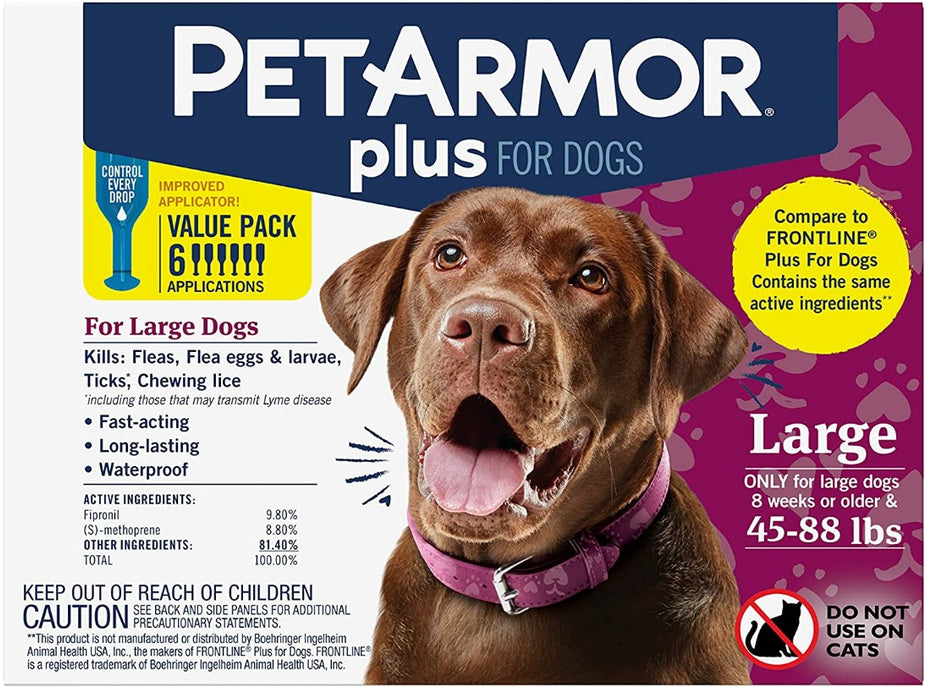 Picture of PetArmor SG02767M 45-88 lbs Plus Flea & Tick Treatment for Large Dogs