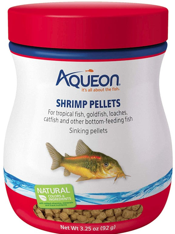 Picture of Aqueon AU06188M Shrimp Pellets Fish Food Sinking Pellets for Tropical Fish & Bottom Feeders