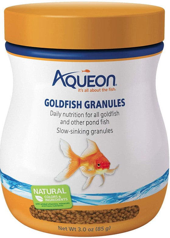 Picture of Aqueon AU06052M Goldfish Granules Slow Sinking Fish Food Daily Nutrition for All Goldfish & Other Pond Fish