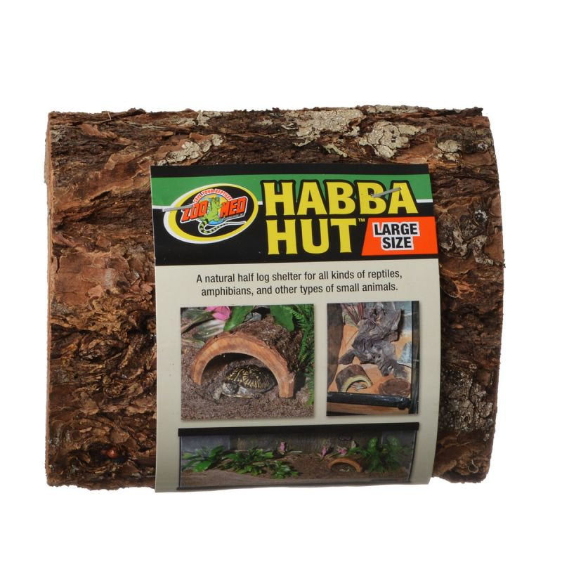 Picture of Zoo Med ZM20083M Habba Hut Natural Half Log Shelter for Reptiles&#44; Amphibians & Small Animals