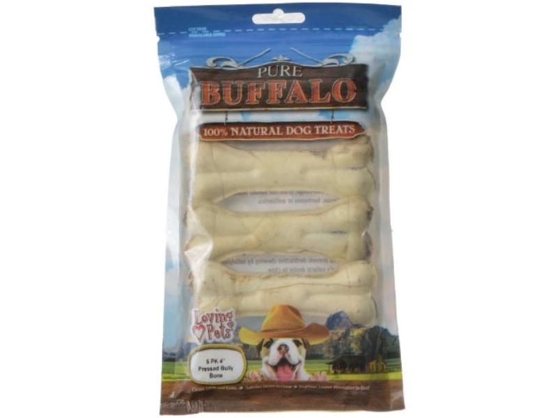 Picture of Loving Pets PC05664M Pure Buffalo Pressed Bully Bones - Small