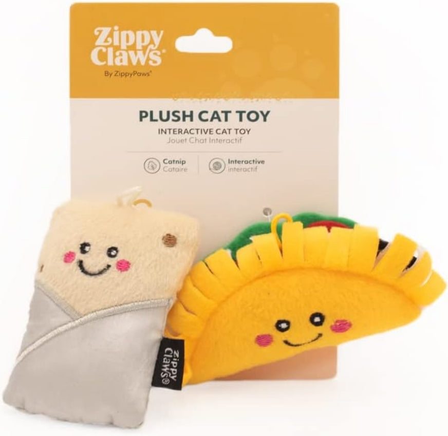 Picture of ZippyPaws ZIP68521M Catnip NomNomz Taco & Burrito Toy
