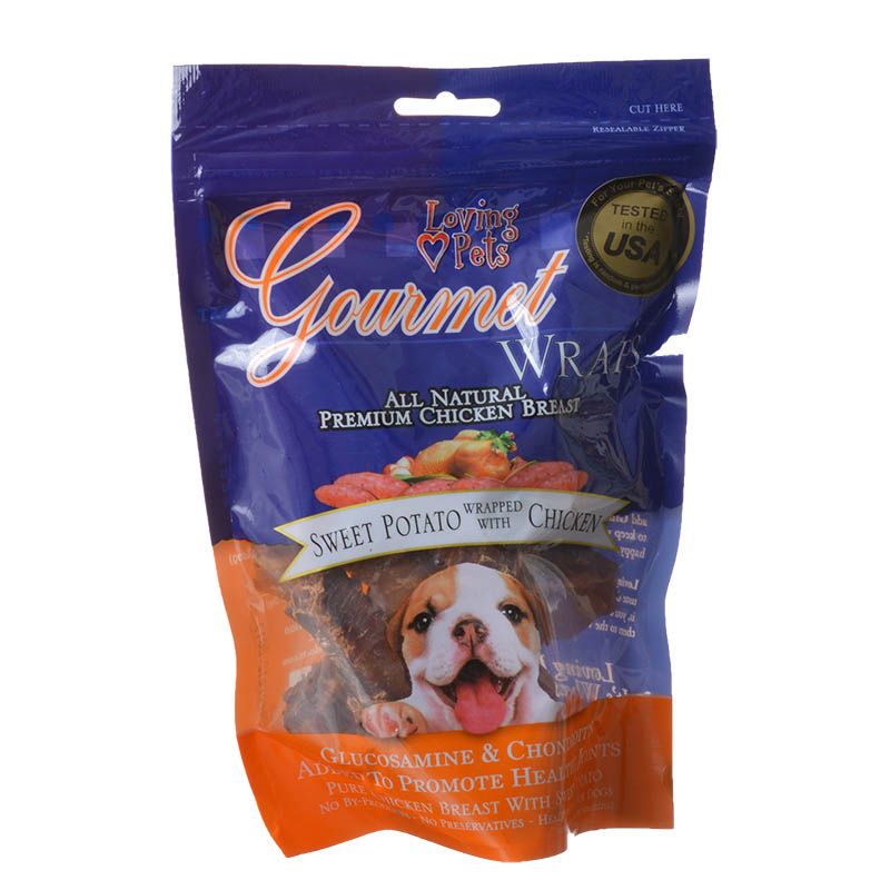 5563 8 oz Gourmet Sweet Potato & Chicken Wraps -  Loving Pets