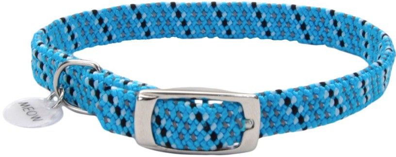 Picture of Coastal Pet 07741 BXB10 8 - 10 in. Elastacat Reflective Safety Collar with Charm Blue & Black&#44; Small