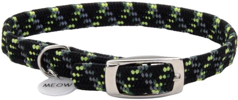 Picture of Coastal Pet 07741 BXG10 8 - 10 in. Elastacat Reflective Safety Collar with Charm Black & Green&#44; Small